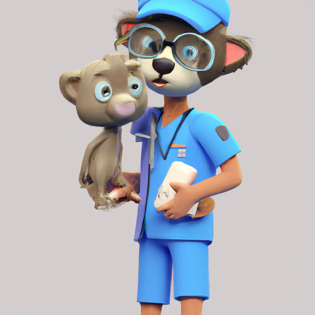 2023 AI-generated concept artwork for Animal Care and Service Worker