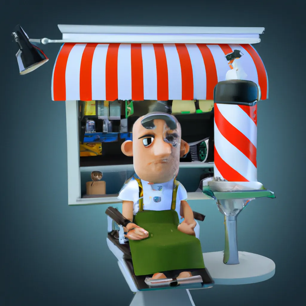 2023 AI-generated concept artwork for Barber