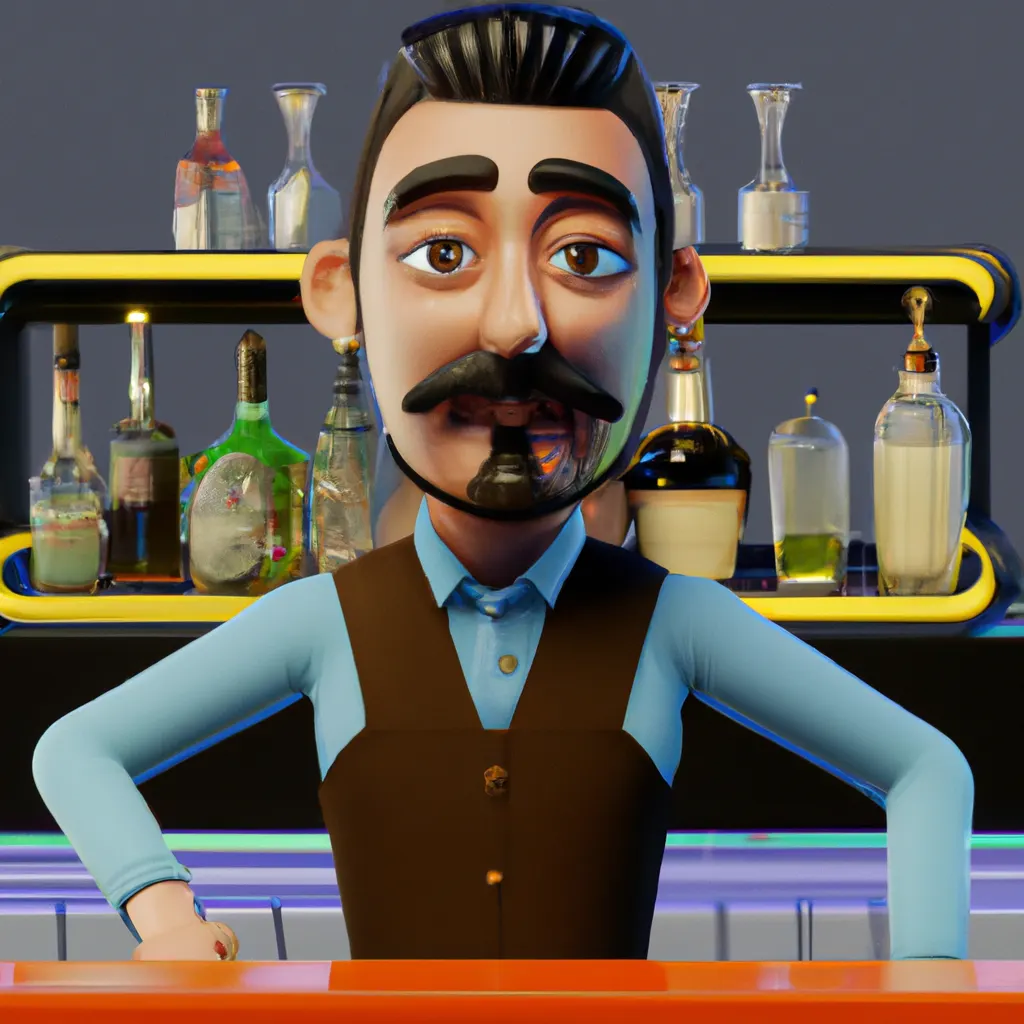2023 AI-generated concept artwork for Bartender