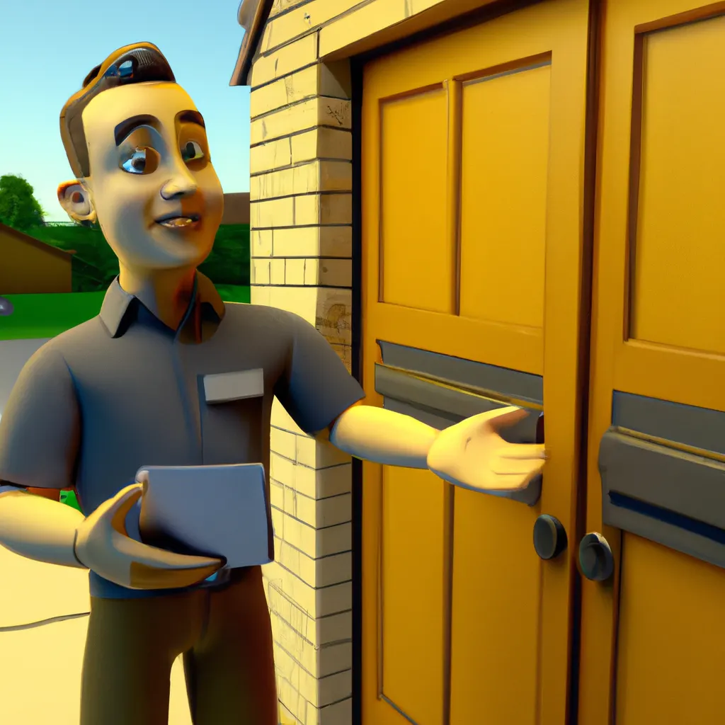 2023 AI-generated concept artwork for Door-to-Door Salesperson