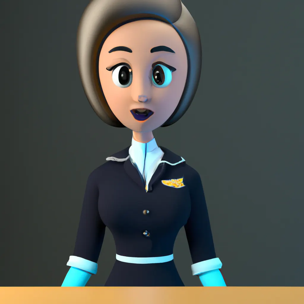 2023 AI-generated concept artwork for Flight Attendant