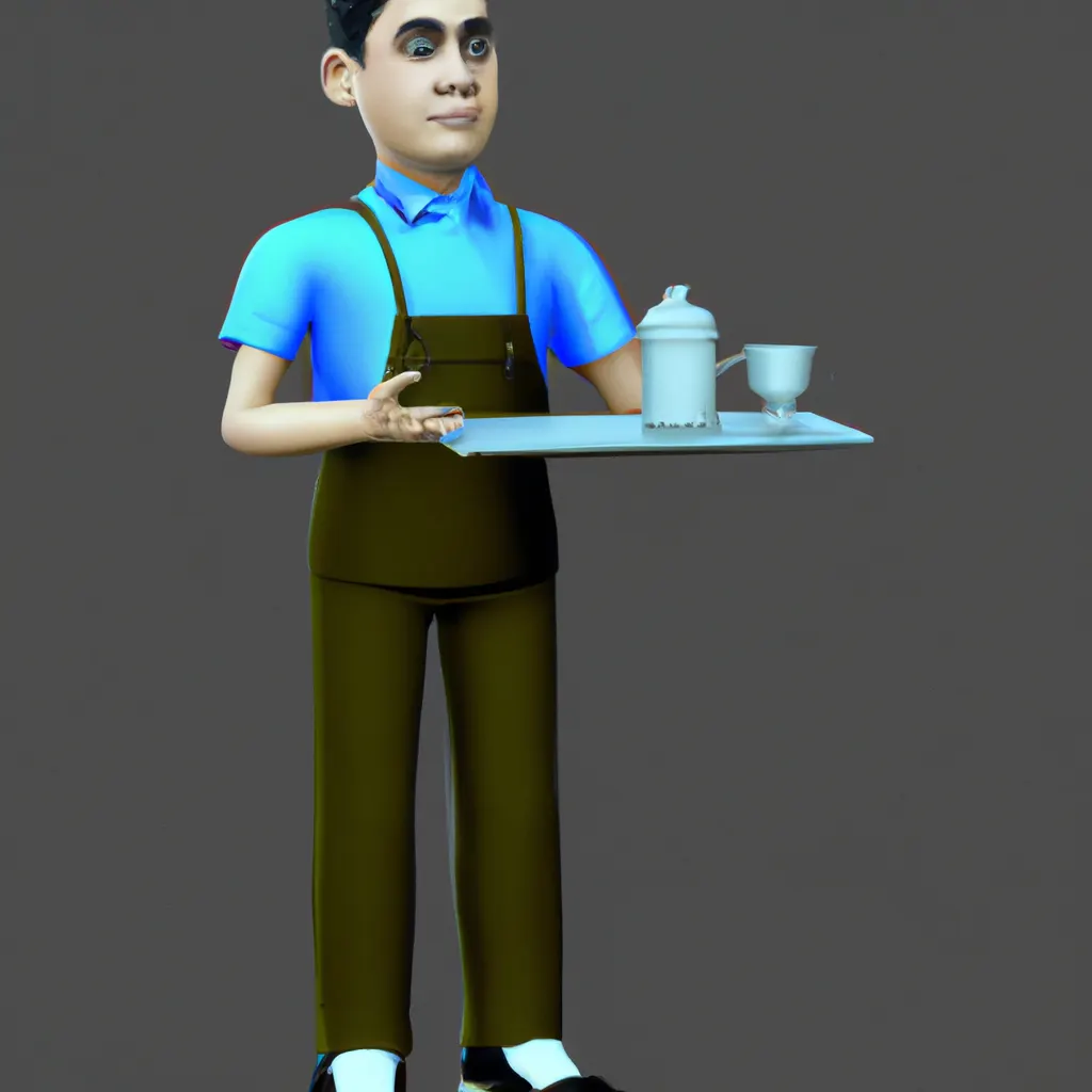 2023 AI-generated concept artwork for Food and Beverage Serving Worker