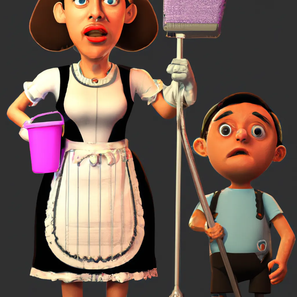 2023 AI-generated concept artwork for Maid and Housekeeping Cleaner