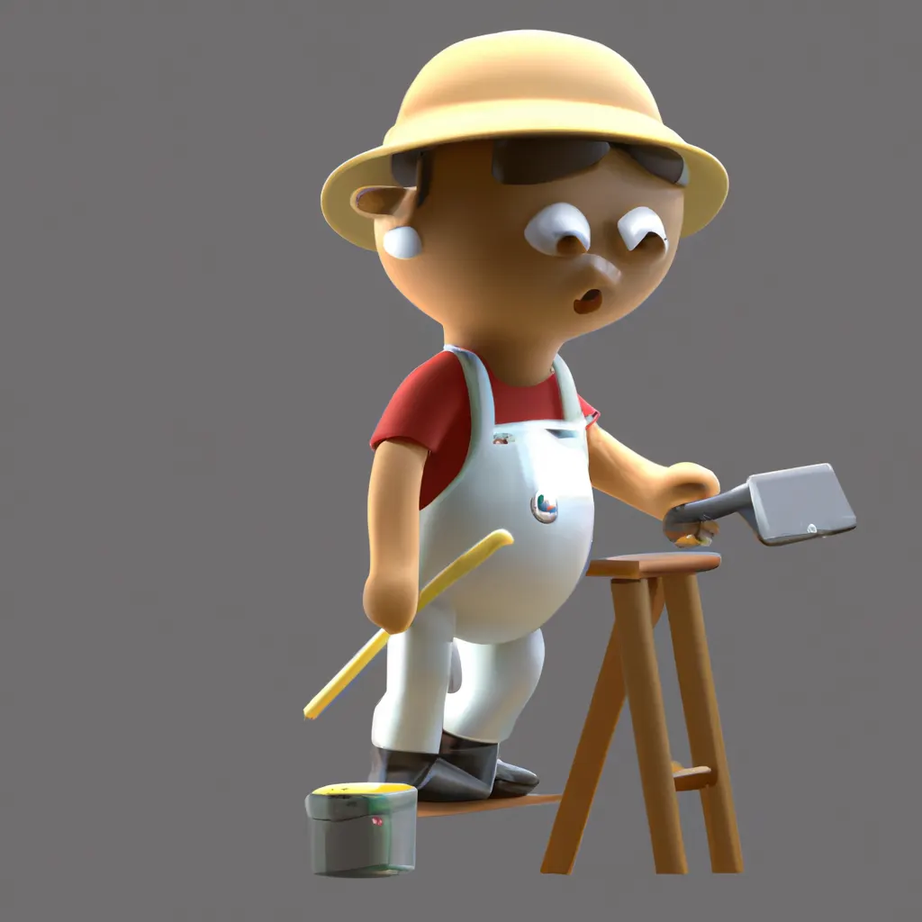2023 AI-generated concept artwork for Painting Worker