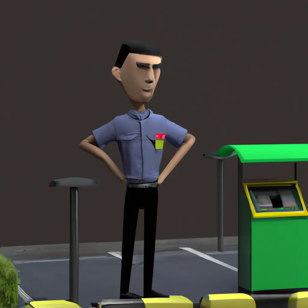 2023 AI-generated concept artwork for Parking Lot Attendant