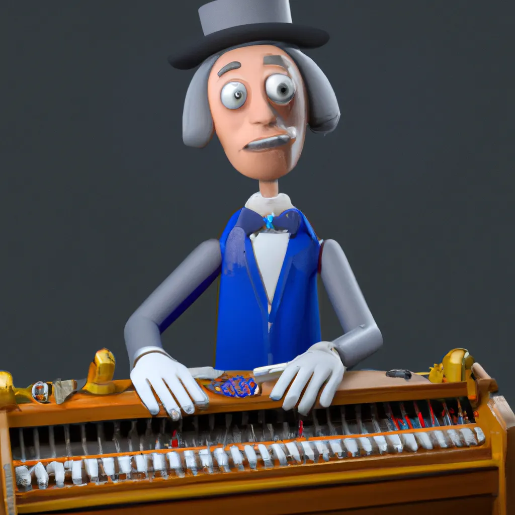 2023 AI-generated concept artwork for Piano Tuner