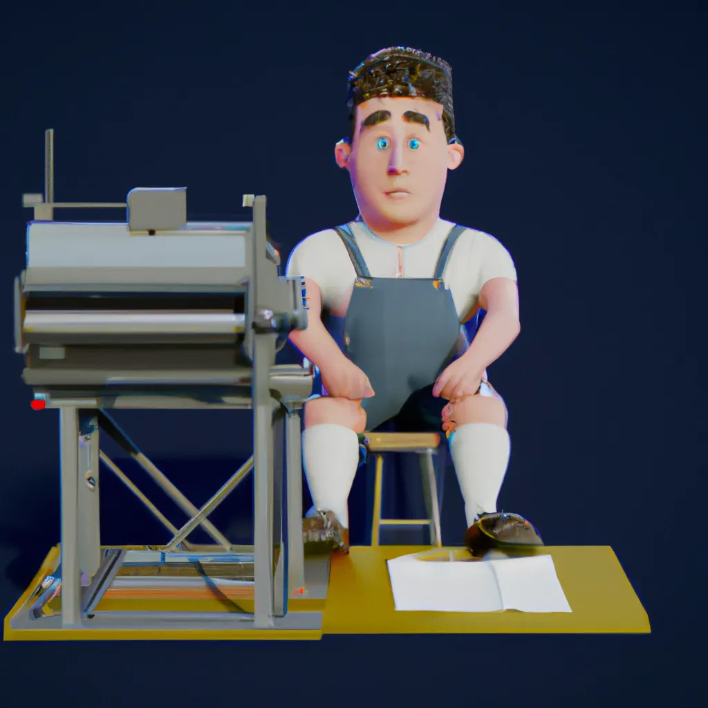 2023 AI-generated concept artwork for Printing Press Operator