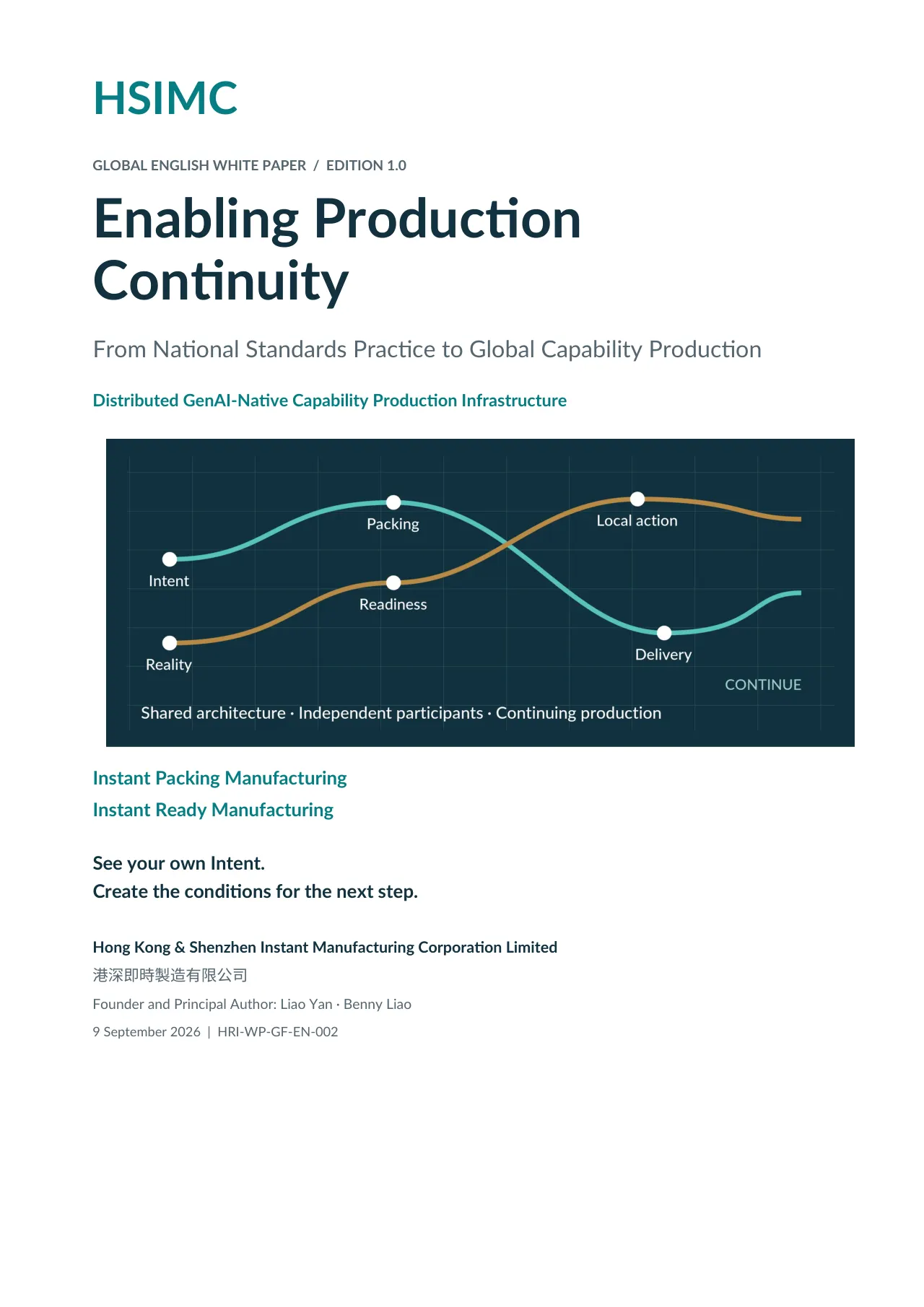 HSIMC | Enabling Production Continuity · 36 pages